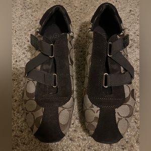 Great New Condition. Only worn Once .COACH Brown and Tan with Velcro Strap